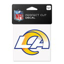 NFL ラムズ Logo 4 x 4 Color Perfect Cut Decal ステッカー ウィンクラフト/WinCraft
