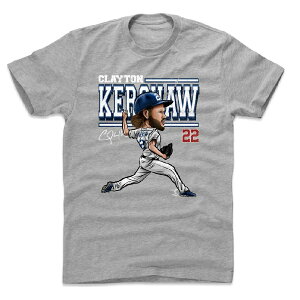 クレイトン・カーショー Tシャツ MLB ドジャース Cartoon T-Shirt 500Level ヘザーグレー