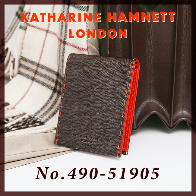 ▼代引＆送料無料▼KATHARINE HAMNETT キャサリンハムネット【二つ折り財布】【カラーテーラード】【490-51905】【革財布】【レザーウォレット】【メンズ】【レディース】【小銭入れあり】【楽ギフ_包装選択】【RCP】【RCPfashion】