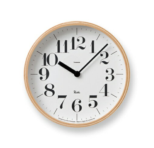 【送料無料・あす楽対応】Lemnos レムノス WR-0401S Riki Clock S ナチュラル / 壁掛時計 掛け時計 新築祝い 引越し祝い タカタレムノス KO-3