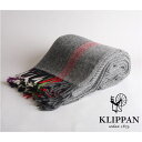 【SALE】Klippan クリッパン スローケット Birka ビルカ グレー (130×200cm) / ひざ掛け 毛布 ブランケット ウールスローケット 北欧 大判