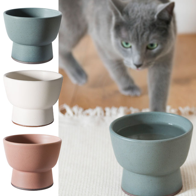 【送料無料・あす楽対応】RINN Cat Water Bowl IZUMI 350ml 選べる3色 / キャットウォーターボウル 猫用食器 猫用水飲み器 猫用品 ネコ ねこ 大谷焼 北欧 おしゃれ