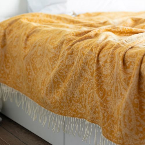 ウールスロー130×180cm アルカディア マスタード ( KLIPPAN クリッパン) KP218902 【送料無料】【代引不可商品】