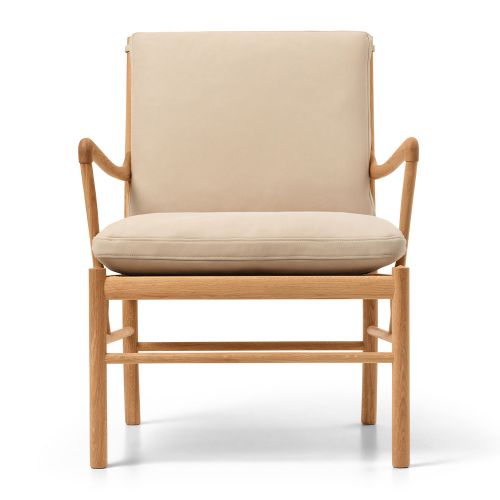 OW149 コロニアルチェア オーク材 オイル仕上げ ソーレンセンレザー TERRA Lime20365 (Carl Hansen & Son カールハンセン＆サン) 【送料無料】【代引不可商品】【P1倍】 【ポイント1倍】