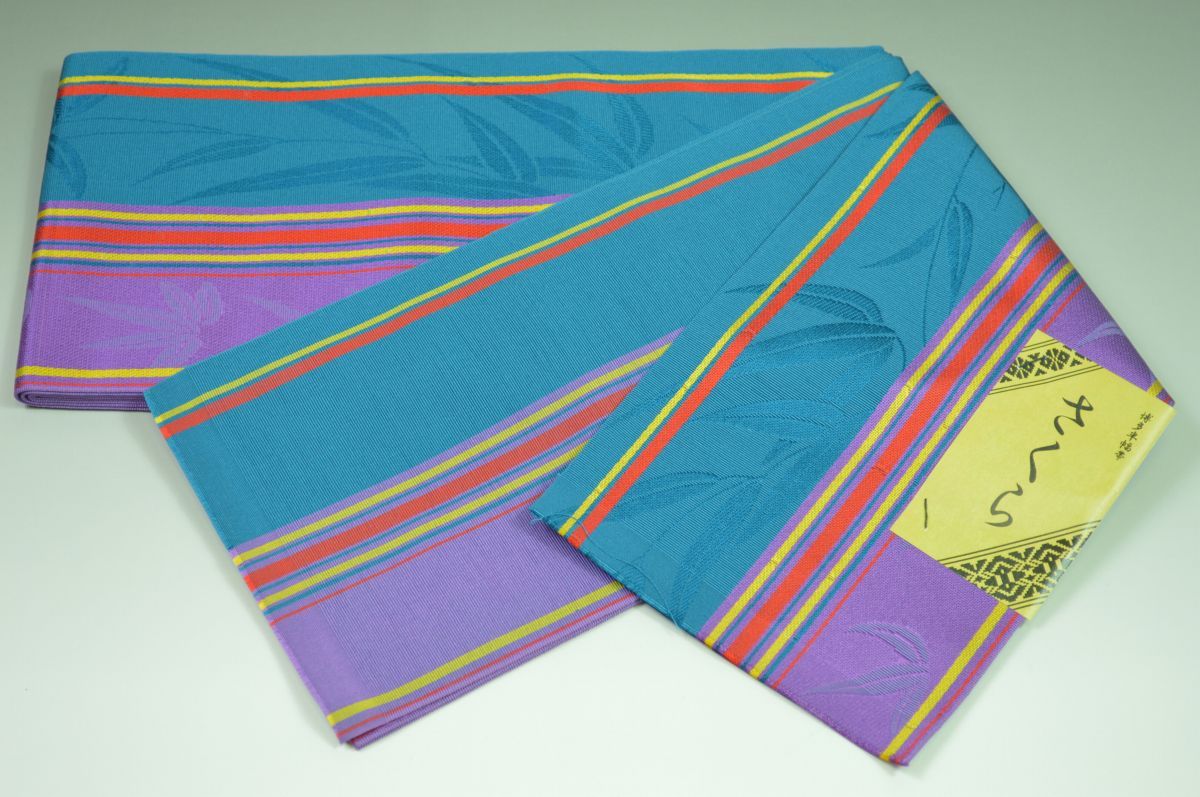 【送料無料】【二口 森博多織謹製】 博多小袋帯 正絹タイプ 半幅帯 No.7003 普段きものに◎の半幅帯 本場 筑前博多 小袋帯 長さ：約360cm 巾：約15cm 素材：絹100％ 半巾帯 四寸帯 細帯 半幅帯 正絹半幅 博多織 本筑帯 博多半巾帯 博多半幅帯 浴衣 ゆかた 袴下帯 木綿 つむぎ