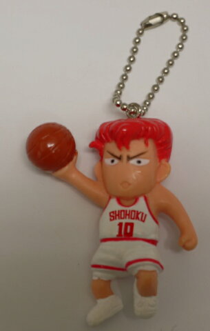 スラムダンク　SLAMDUNK　スラムスイング　ボールチェーンキーホルダー　桜木花道　白　A【中古】