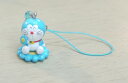 ドラえもん フラワーストラップ 水色【中古】