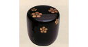 利休梅蒔絵 黒中棗【茶道具 林 勝作 楽天】