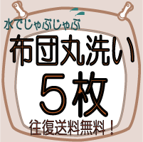 【せんたく日和の 羽毛布団 クリーニング】【5枚】≪送料無料・布団丸洗い≫感動♪布団クリーニング（ふとん/フトン/洗濯/洗い/楽天/通販）