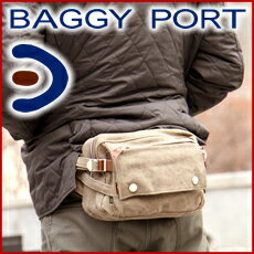 BAGGY PORT バギーポート備長炭染め八号帆布　ウエストバッグ　KON-2008 メンズ バッグ ウエストバッグ 送料無料 全品ポイント10倍以上