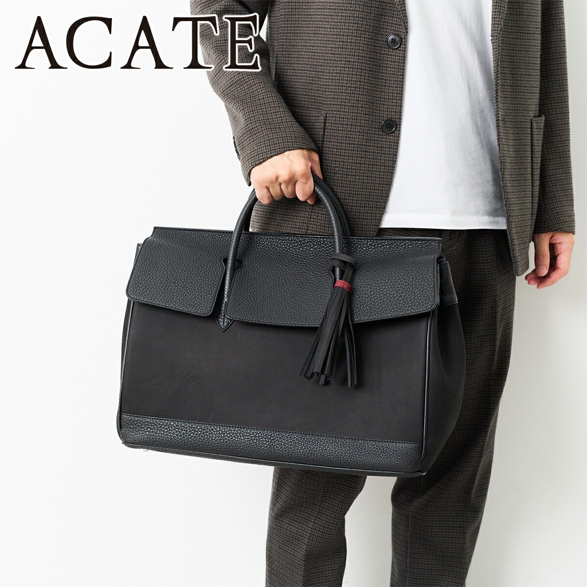 【ケアセット＋3年保証付＋α】 [ 2025年 秋冬新作 ] ACATE アカーテ バッグOSTRO2-S オストロ2 SボストンバッグS ヌバック ACT-OSTRO2-S-SH/NUメンズ ボストンバッグ ビジネスバッグ イタリア製 ギフト プレゼント ブランド