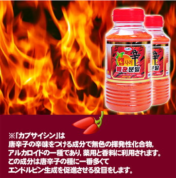 (03271)【粉末】激辛カプサイシン粉末タイプ400g x 12本(1BOX) 調味料 韓国ソース 唐辛子 コチュジャン スパイス カプサイシン 辛味 スパイシー