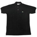 FRANCE LACOSTE(直輸入フランスラコステ) #L1212 S/S PIQUE POLOSHIRTS(半袖 鹿の子 ポロシャツ) NOIR(BLACK)(031)