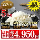 岐阜県飛騨産　龍の瞳　5kg奇跡の超大粒米！！豊かな自然が生み出した奇跡のお米！