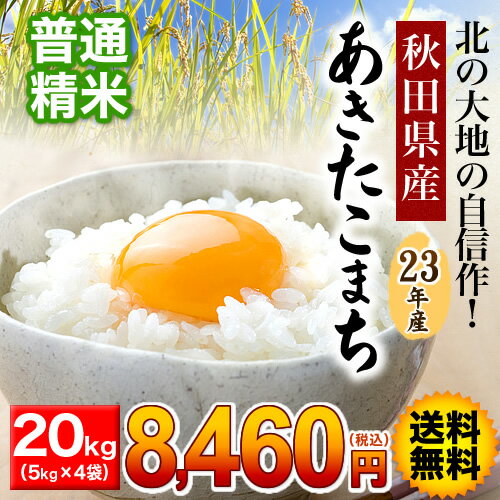 【送料無料】秋田県産あきたこまち 20kg