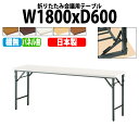 会議用テーブル 折りたたみ TW-1860TN 幅180x奥行60x高さ70cm 共貼り 棚なし パネルなし 【法人様配送料無料(北海道 沖縄 離島を除く)】 長机 折り畳み 会議テーブル 折畳 サイズ 軽量 軽い 公民館 集会所 寺院 寺 休憩室 店舗