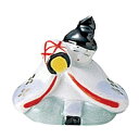 錦絵おひな畑(白磁赤絵仕上) 五人囃子 小鼓 [高さ4.1c...