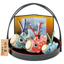 鯉のぼり福鈴(水三彩)家族 [ま鯉6.2 x 9.1 x 5...