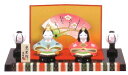 【雛人形/ひな人形】錦彩親王飾り雛(陶器)