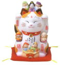 彩絵七福神招き猫（4.5号）【開運到来】開店祝い、お部屋のインテリアに