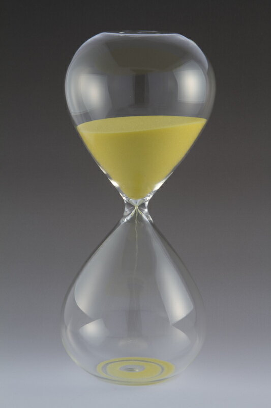 廣田硝子ガラス製スナ式時計60分（黄）