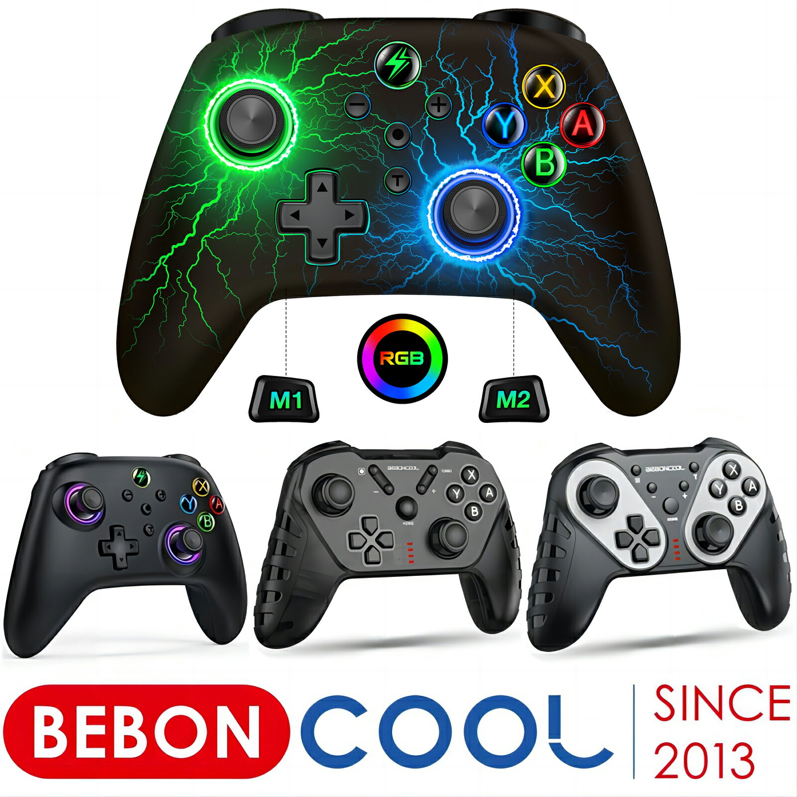 【楽天1位獲得】BEBONCOOL 任天堂対応 switch コントローラー ワイヤレス switch プロコン 無線 switch 有機el / lite対応 プロコントローラー ニンテンドースイッチ コントローラー nintendo switch proコントローラー 振動 ジャロイセンサー プレゼント【選べる4色】