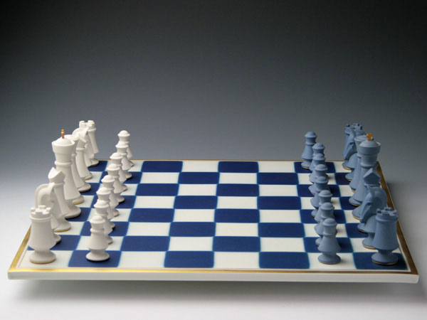 セーブル磁器人形 大きなチェス盤 飾り物フランス SEVRES...:sevres:10000068