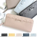 ニナニナリッチ 財布 レディース 長財布 ファスナー長財布 ブランド 本皮 レザー ピンク/水色/ブラック/キャメル ヴィーナス 35-3764