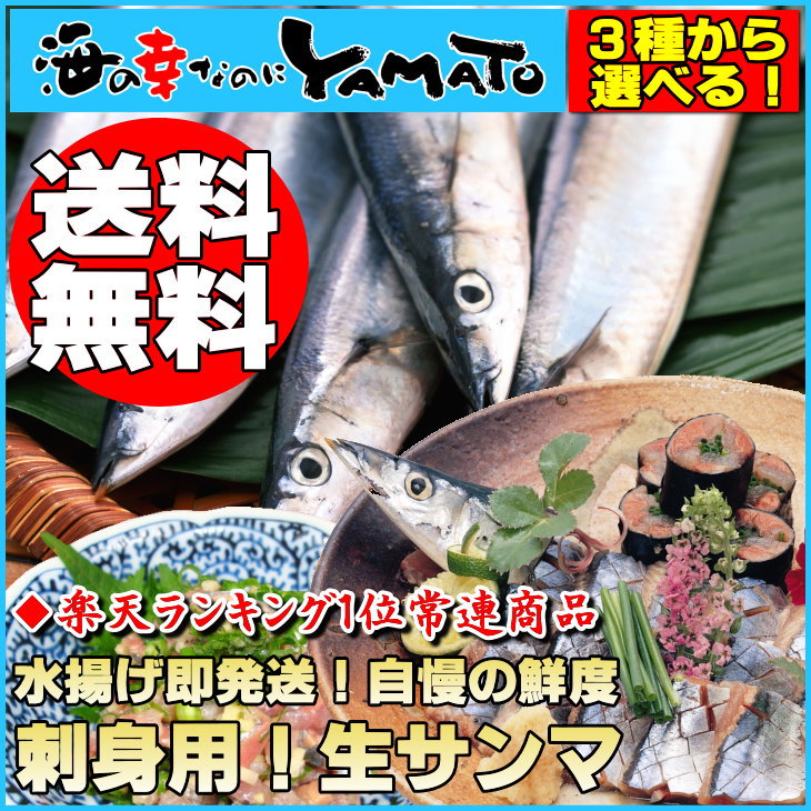 ◆楽天ランキング1位獲得商品！選べる3種！銀色に輝く水揚げ直送生サンマ刺身用鮮度がちょっとアウトサイズで激安高騰中でも限界挑戦！/さんま/秋刀魚食べ方パンフレット付き！楽天ランキング1位常連商品！◆サンマの真の旨さをお届け