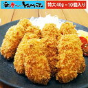 特大40gサイズ x 10個入り 三陸カキフライ【※他商品の同梱不可】最新CAS凍結原料で旨みたっぷりジュ~シ~なプレミアム牡蠣フライ! 牡蠣 かき 貝 かい 揚げ物 惣菜 冷凍食品