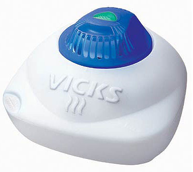 VICKS 米国カズ社★スチーム加湿器(V105CM)雑菌・カルキをばらまかない！静音設計！安全ガード付き！安心のツイスト脱着！暖かい蒸気が乾いたお部屋に潤いをあたえます。