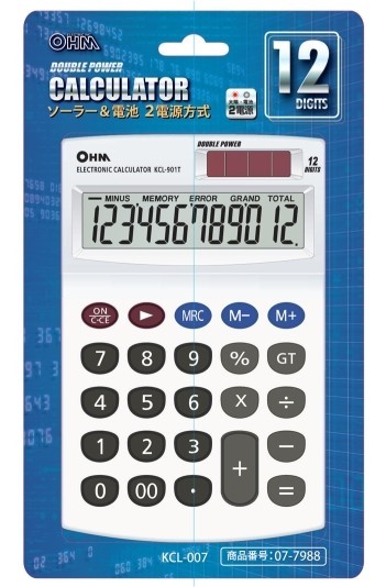 【送料無料】 オーム電機★12桁電卓、ビジネス税計算機能付/KCL-007(07-7988…...:sh-midoriya:11627642