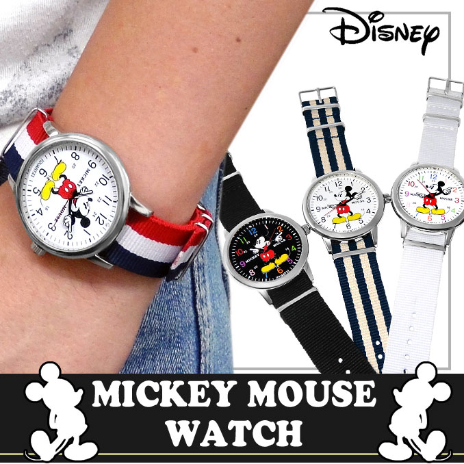 【送料無料】 腕時計 Disney ディズニー ミッキー マウス クォーツ ウォッチ NATOタイプストラップ ミッキーミリタリー腕時計 (fa-NFC1500...