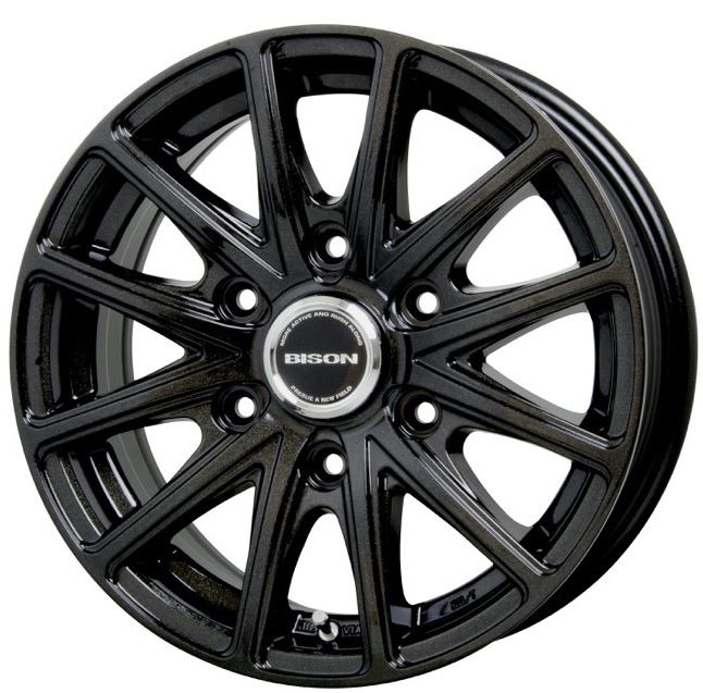 スタッドレス　BISON(バイソン) BN-03 マットブラック15インチ【厳選輸入195/80R15ホイールタイヤ4本セット】ハイエース・キャラバン〈タイヤ銘柄選べます〉