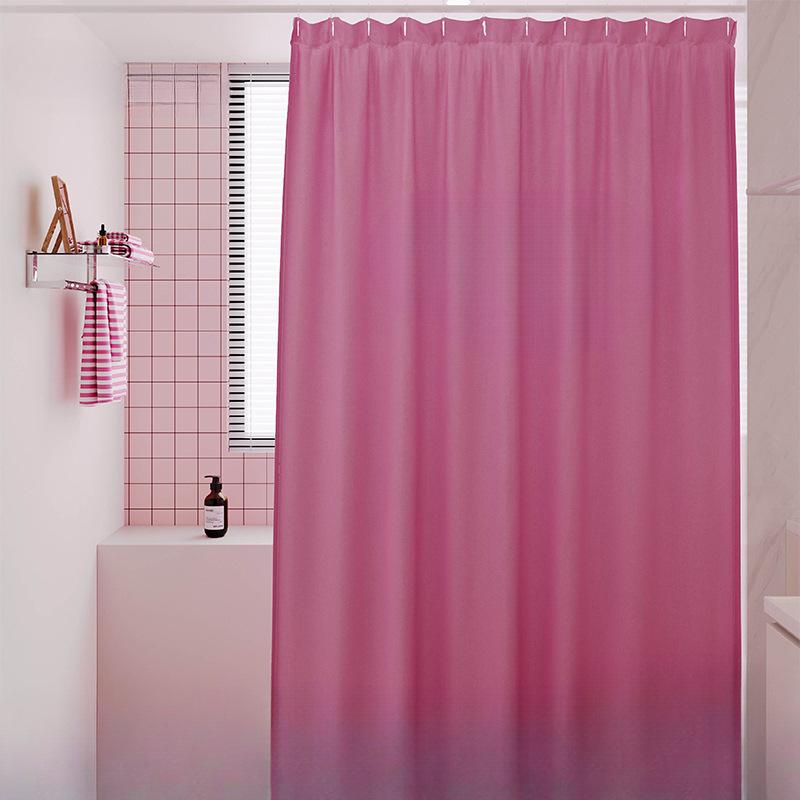 カーテン 韓国風 無地 バスカーテン 防水 防カビ セット シャワーカーテン 浴室 間仕切り ポリエステル