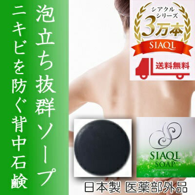 背中にきびせっけん　シアクルソープ（練り石鹸）100g 送料無料 ニキビを防ぐ薬用石鹸 薬用せっけん ボディーソープ