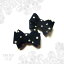 【SALE】ドット柄リボンシューズクリップ(2個1セット)シューズアクセサリー/靴クリップ/ウエディング/結婚式/プチギフト/誕生日プレゼント