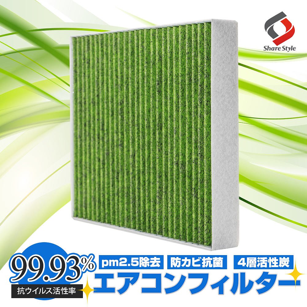 楽天1位3冠 車両用 4層 活性炭 使用 エアコンフィルター 抗菌 花粉 pm2.5 対応 アルファード ヴェルファイア 40系 30系 プリウス 60系 50系 ノア ヴォクシー 90系 80系 セレナ ヤリスクロス RAV4 など多車種に適合