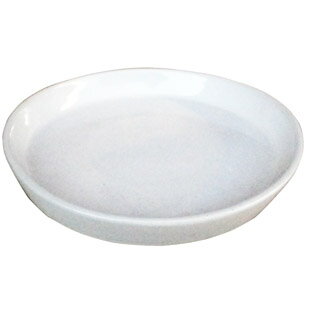 SIラウンドソーサー白（ツヤ有）31cm【受皿グロスホワイト】白色陶器鉢用の受け皿です。