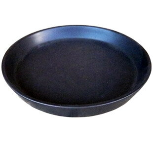 SIラウンドソーサー黒（ツヤ無）31cm【受皿マットブラック】黒色陶器鉢用の受け皿です。