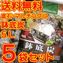 送料無料★GP鉢底炭5L×5袋セット【木炭 鉢底石】
