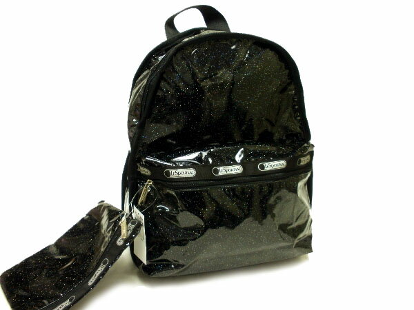 LeSportsac Basic Backpack 7812 9704レスポートサック　ベーシックバックパックリュックサックBLACK GLITTER(ブラックグリッター)