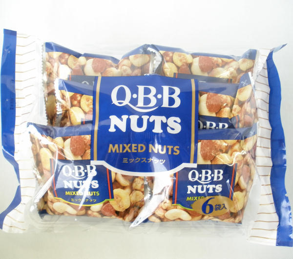 QBBNUTS ミックスナッツ豆菓子150g(6袋入）...:shibamatagreat:10001754