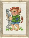 ペルミン Troldedreng トロール少年 クロスステッチ 輸入 刺繍 キット デンマーク 92-1587 初心者 【DM便対応】