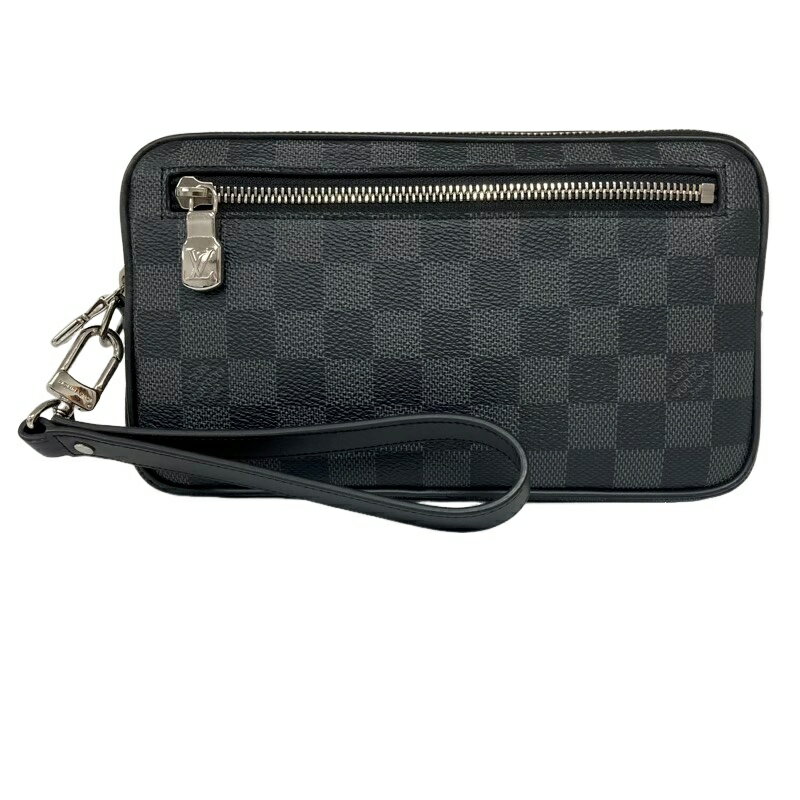 LOUIS VUITTON ルイヴィトン アルファ クラッチ N60182 ブラック ダミエ グラフィット クラッチバッグ メンズ 【中古】 12510K312
