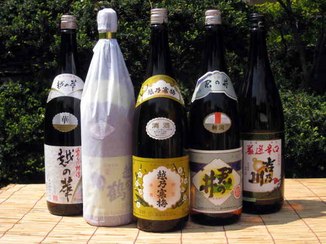 「越乃寒梅」と「新潟地酒」が一升瓶5本で9500円セット