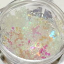 【10/16再入荷】クリスタルのホログラムD/オーロラ/ミルキーホワイト/ネイル/レジン封入/雪の結晶