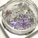 【10/13再入荷】クリスタルのホログラムE/クリアオーロラ/ネイル/レジン封入/雪の結晶