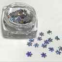 【8/9再入荷】クリスタルのホログラムF/オーロラ/シルバー/雪の結晶/ネイル/レジン封入