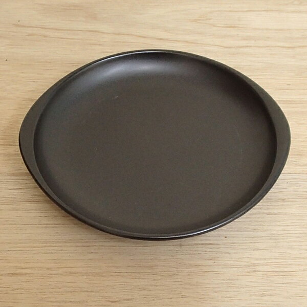 陶板　22cm　ブラックセラム　日本製 耐熱皿 陶器...:shikisaitouki:10001814